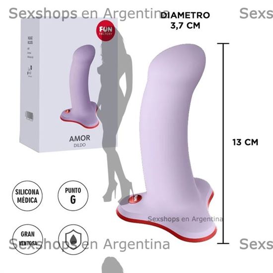 Amor dildo con sopapa ideal para arnes